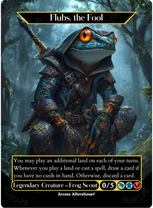 Flubs, the Fool - Full Art Altered Art Custom Proxy Cards