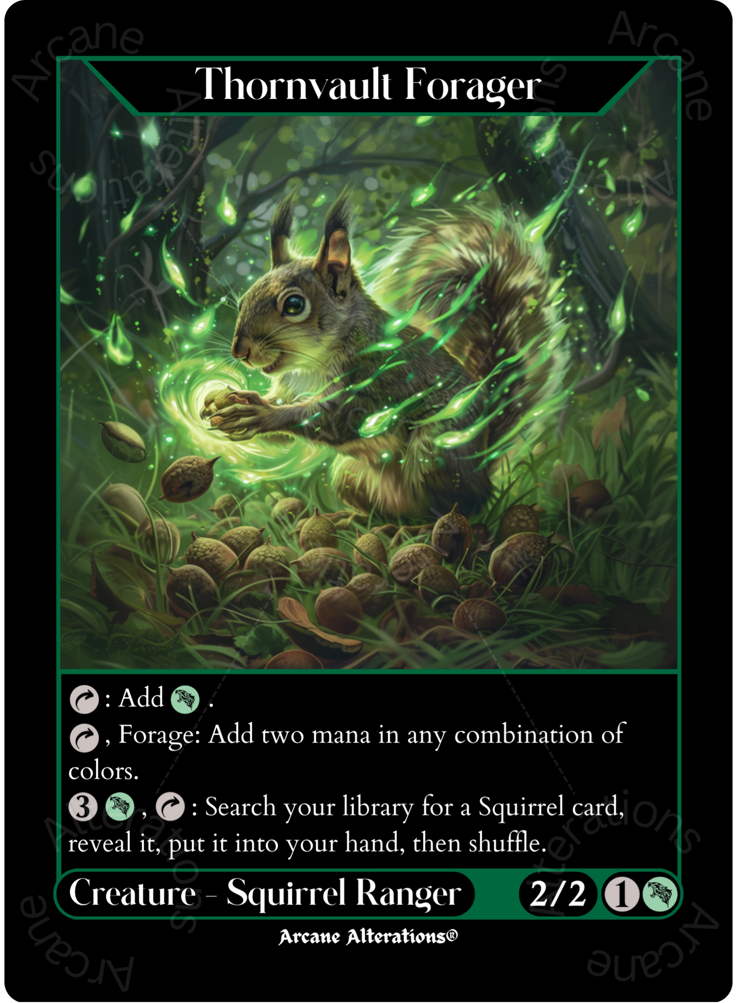 Thornvault Forager - High Quality Altered Art Custom Proxy Card