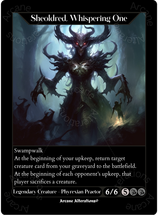 Sheoldred, Whispering One - High Quality Altered Art Custom Proxy Cards