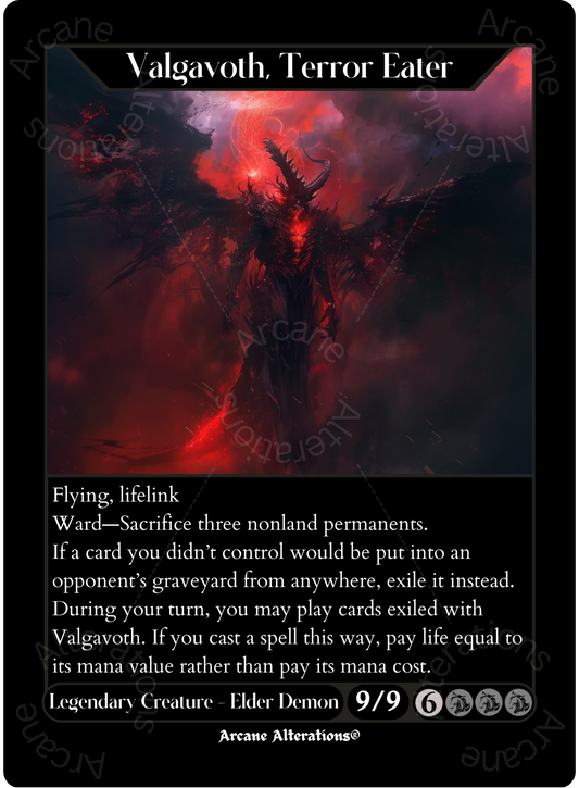 Valgavoth, Terror Eater - High Quality Altered Art Custom Proxy Cards