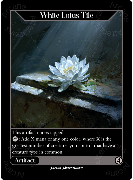 White Lotus Tile - Full Art Altered Art Custom Proxy Cards