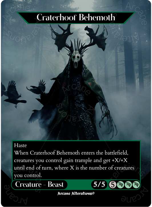 Craterhoof Behemoth - Full Art Altered Art Custom Proxy Cards