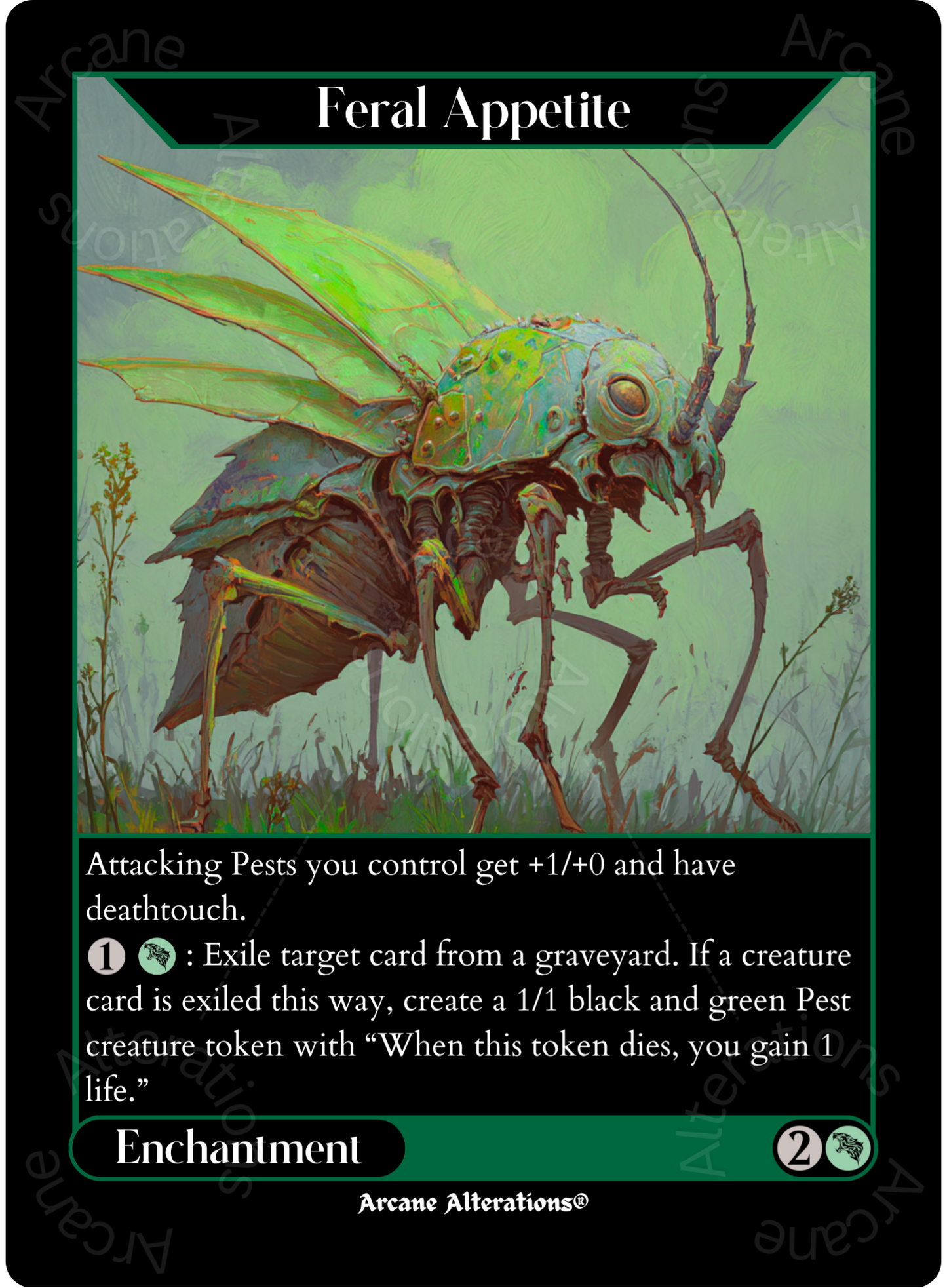 Feral Appetite - High Quality Altered Art Custom Proxy Cards