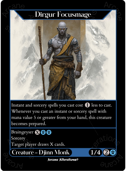 Dirgur Focusmage - High Quality Altered Art Custom Proxy Cards