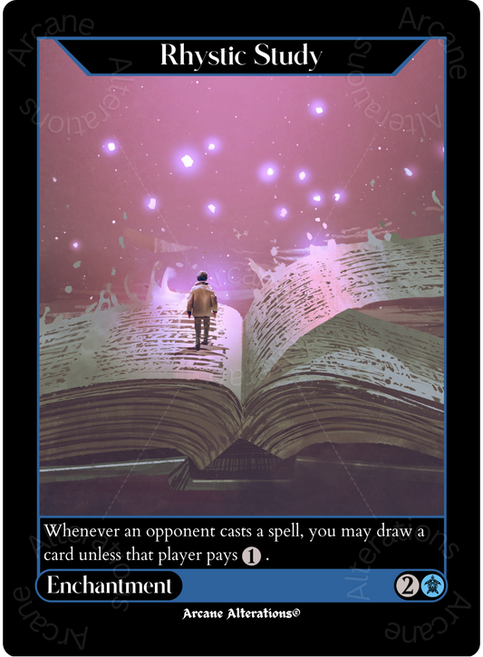 Rhystic Study - High Quality Altered Art Custom Proxy Cards