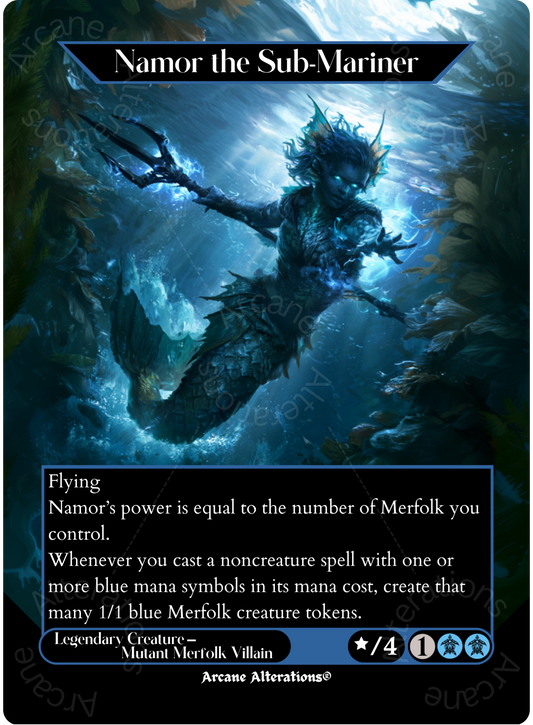 Namor the Sub-Mariner - Full Art Altered Art Custom Proxy Cards