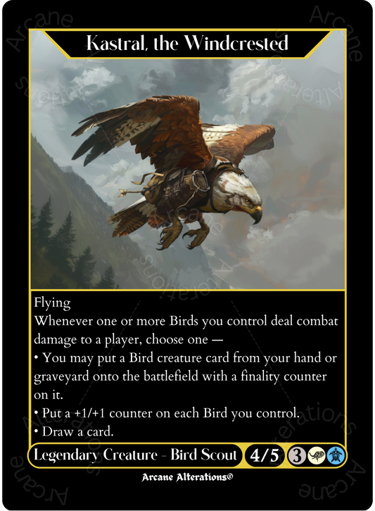 Kastral, the Windcrested - High Quality Altered Art Custom Proxy Card