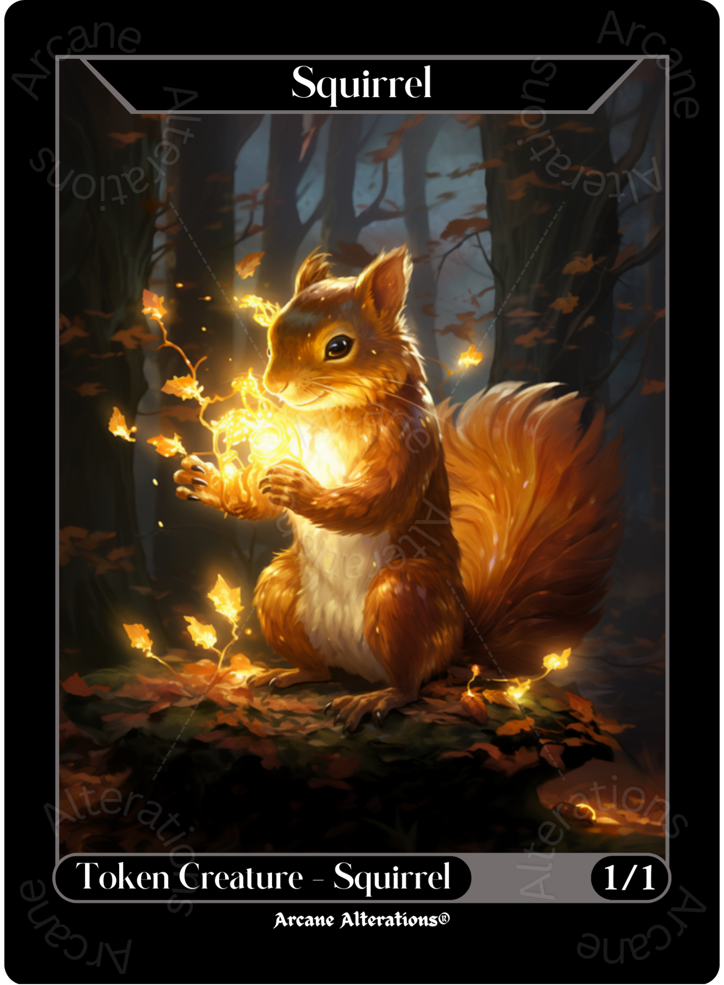 Squirrel Token - High Quality Altered Art Custom Proxy Cards