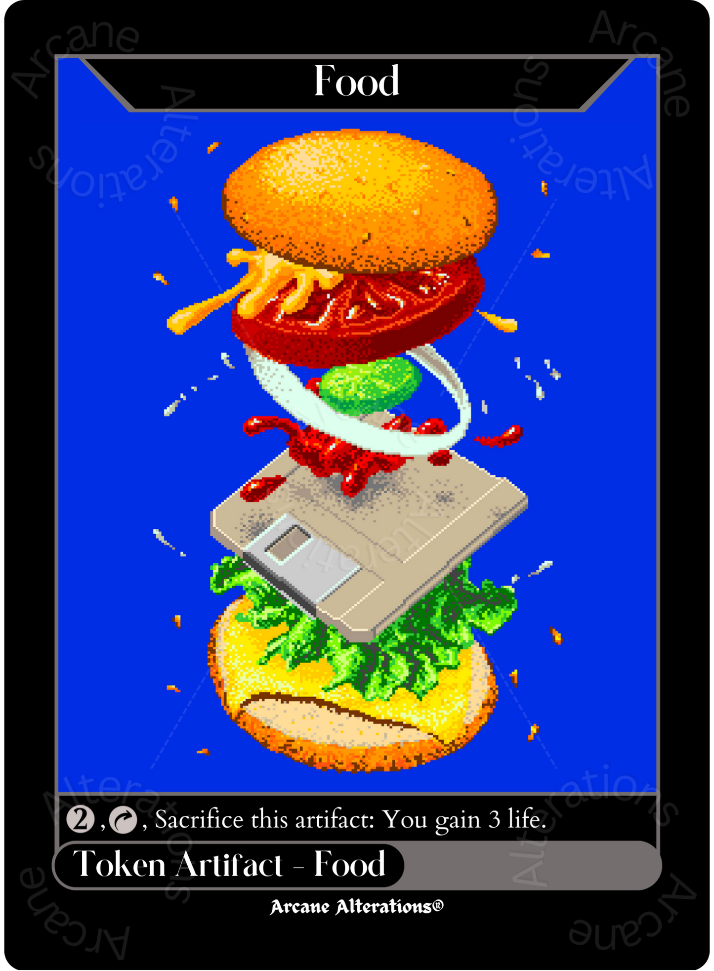 Food Token - High Quality Altered Art Custom Proxy Cards