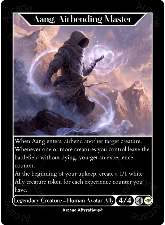 Aang, Airbending Master - Full Art Altered Art Custom Proxy Cards