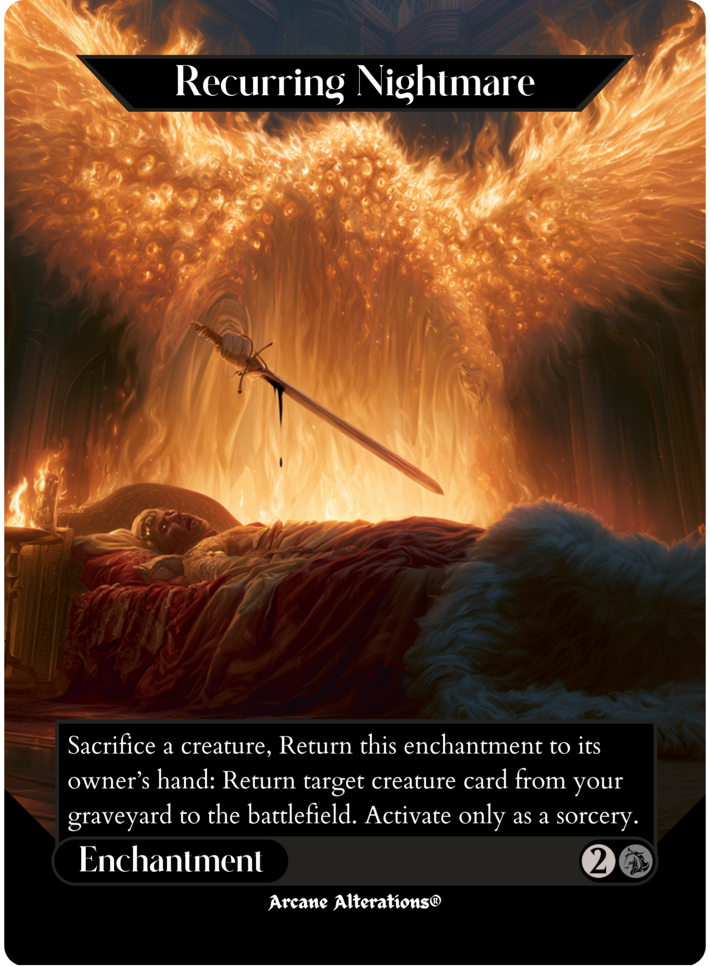 Recurring Nightmare - Full Art Altered Art Custom Proxy Cards