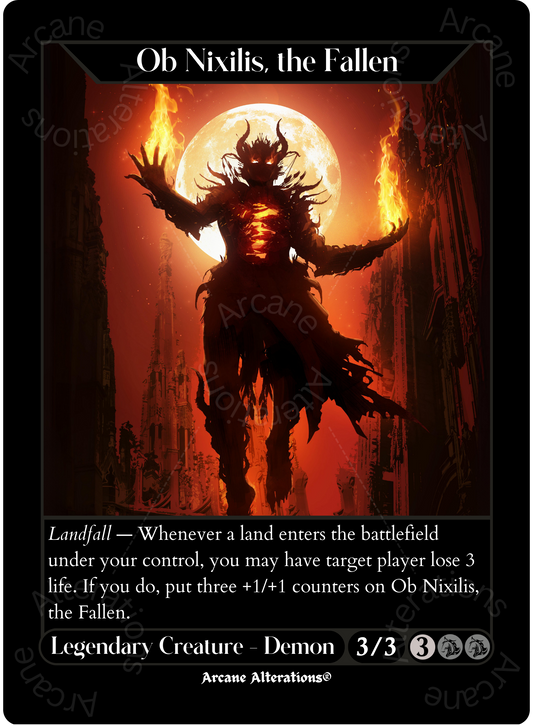 Ob Nixilis, the Fallen - High Quality Altered Art Custom Proxy Cards