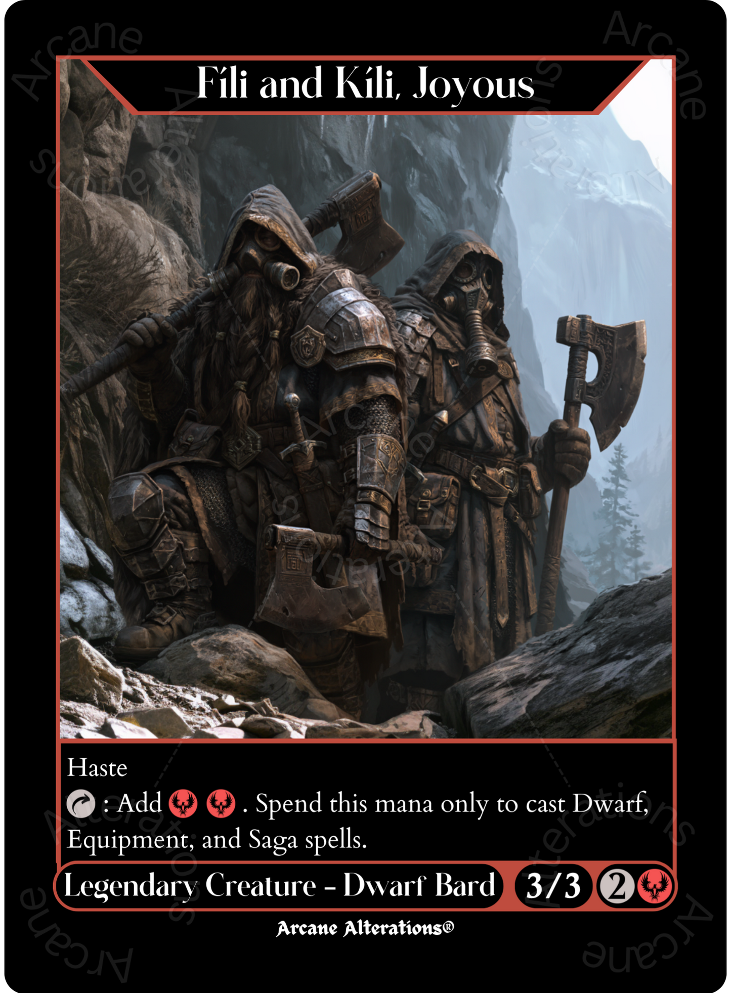 Fili and Kili, Joyous - High Quality Altered Art Custom Proxy Cards