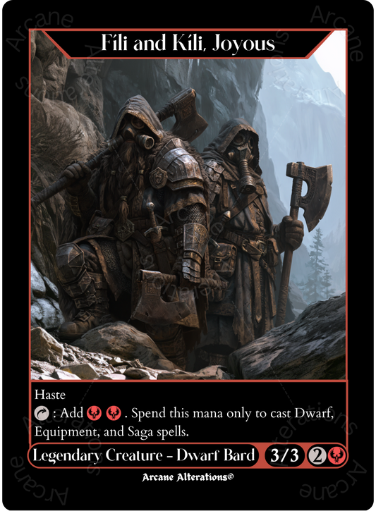 Fili and Kili, Joyous - High Quality Altered Art Custom Proxy Cards