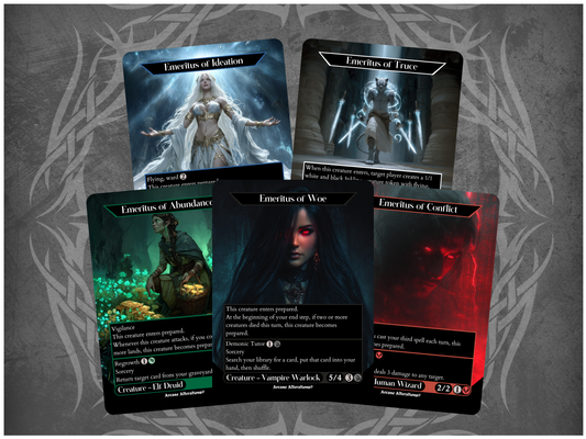 Emeritus Cycle 5-Card Discount Bundle - Full Art Altered Art Custom Proxy Cards