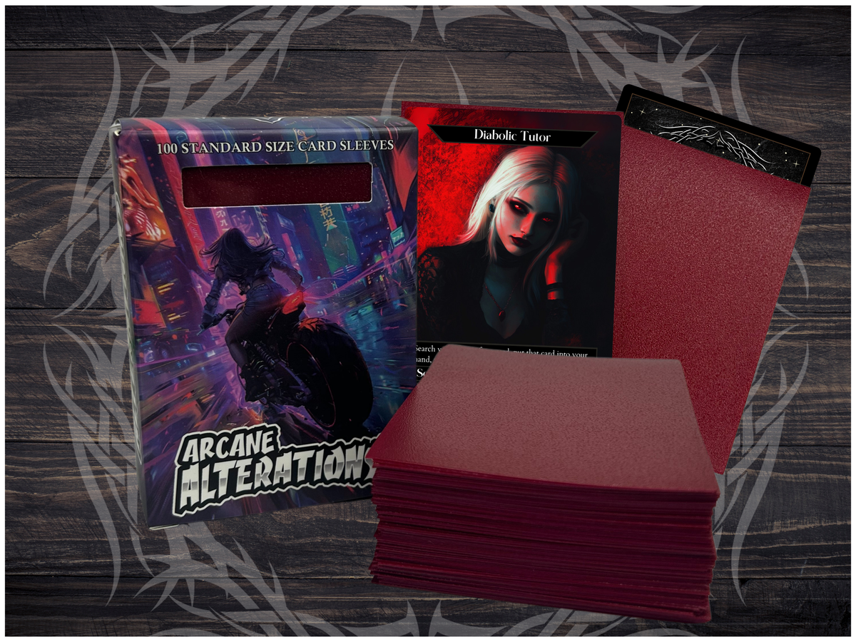 Blood Red Matte 100 Card Sleeves Standard Size