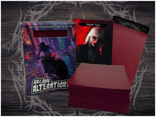 Blood Red Matte 100 Card Sleeves Standard Size