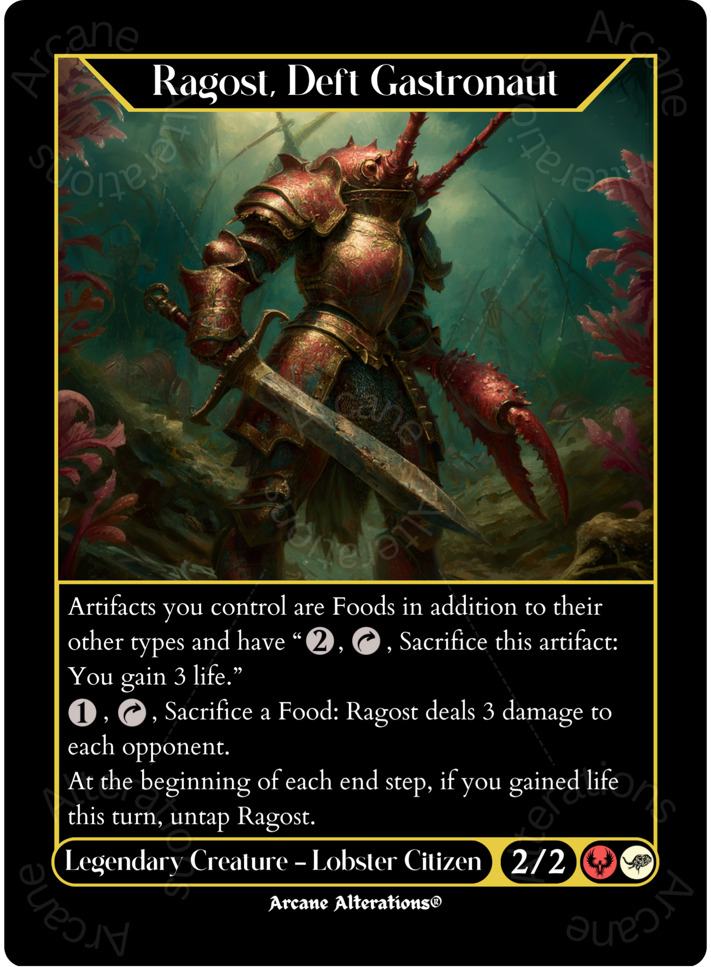 Ragost, Deft Gastronaut - High Quality Altered Art Custom Proxy Cards