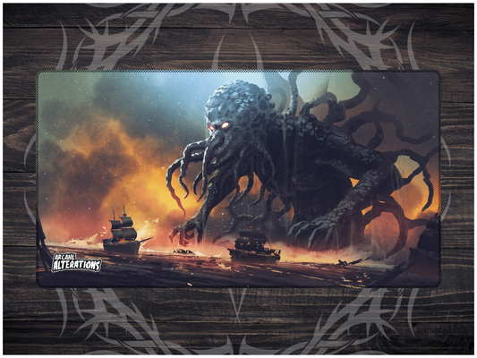 Cthulhu Stitched Edge Playmat 24"x14" (2mm)