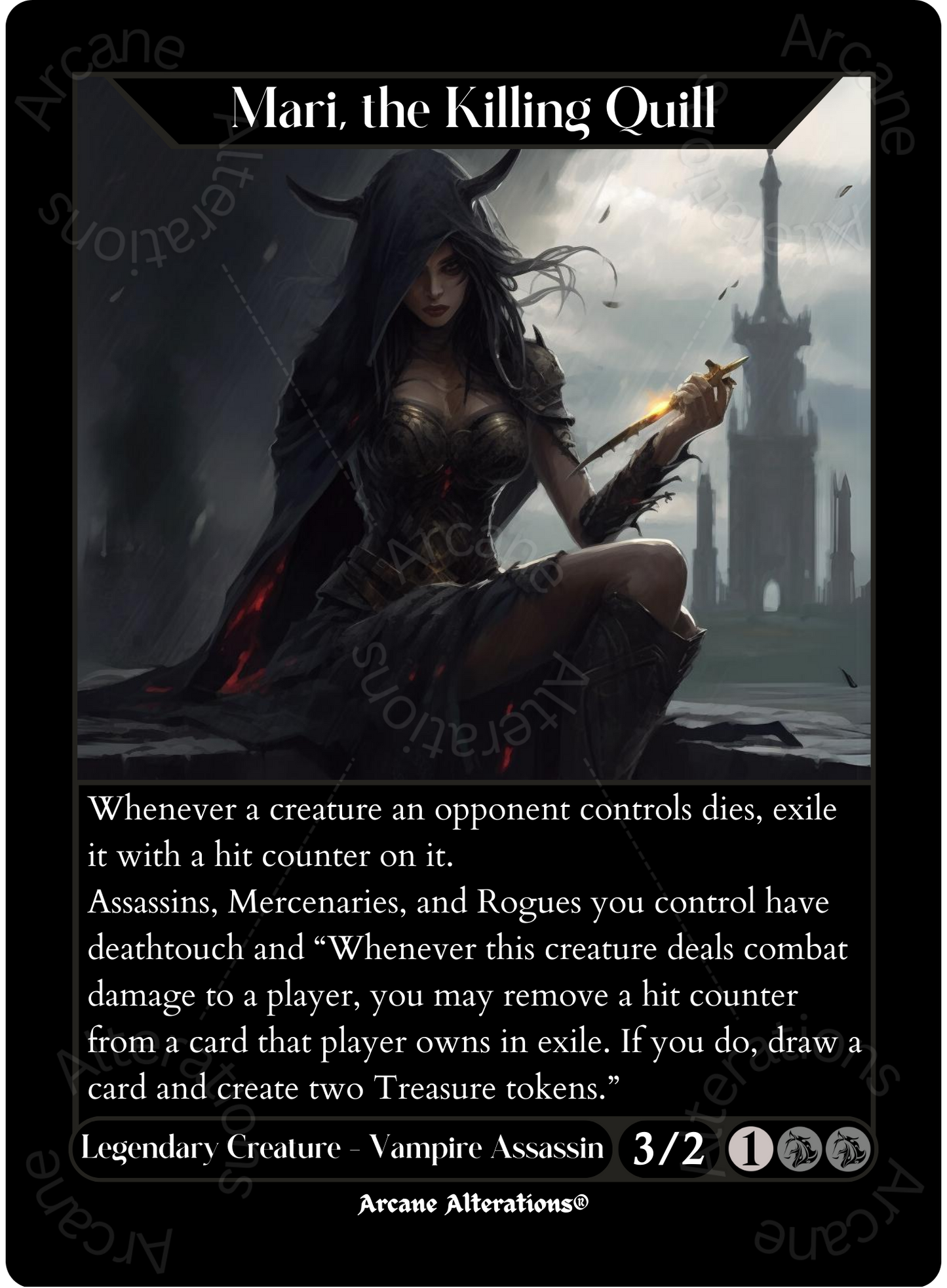 Mari, the Killing Quill - High Quality Altered Art Custom Proxy Cards