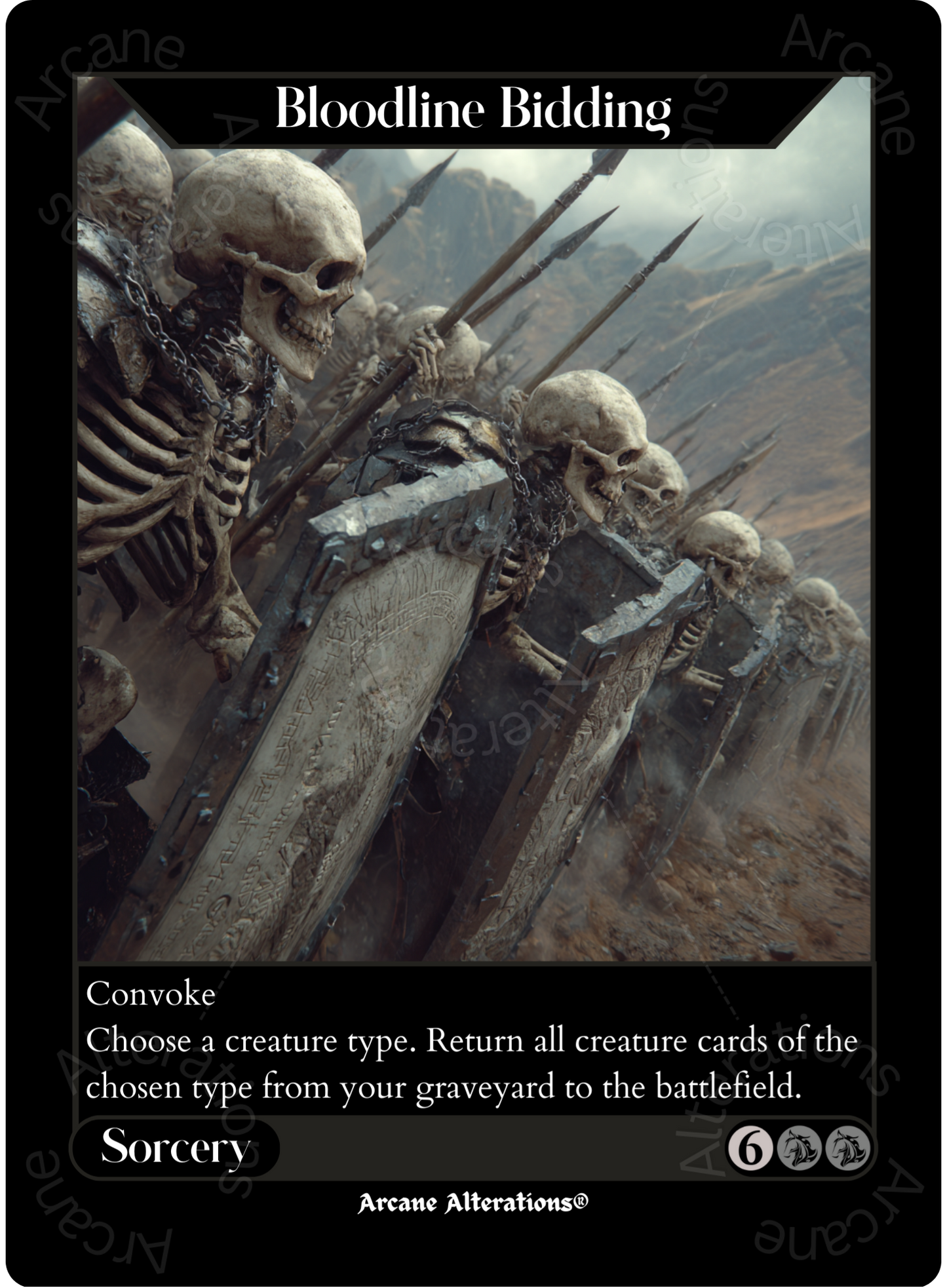 Bloodline Bidding - High Quality Altered Art Custom Proxy Cards