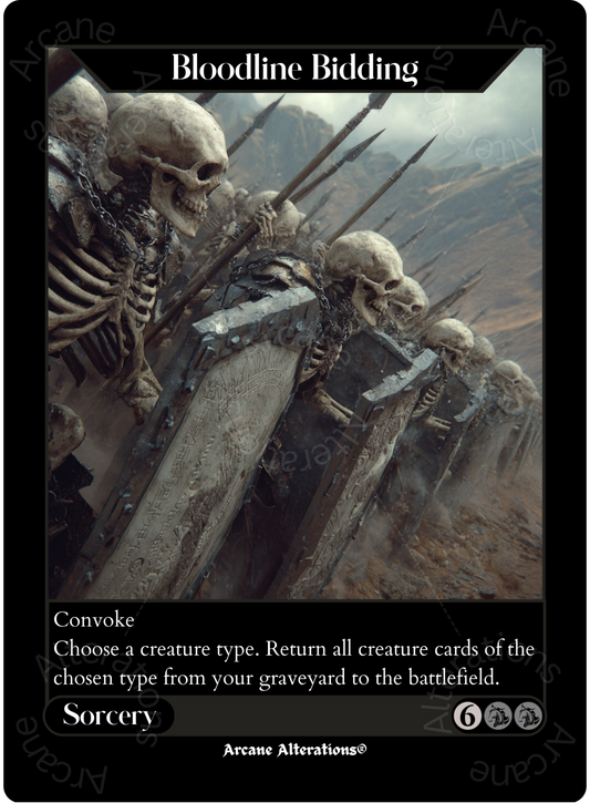 Bloodline Bidding - High Quality Altered Art Custom Proxy Cards