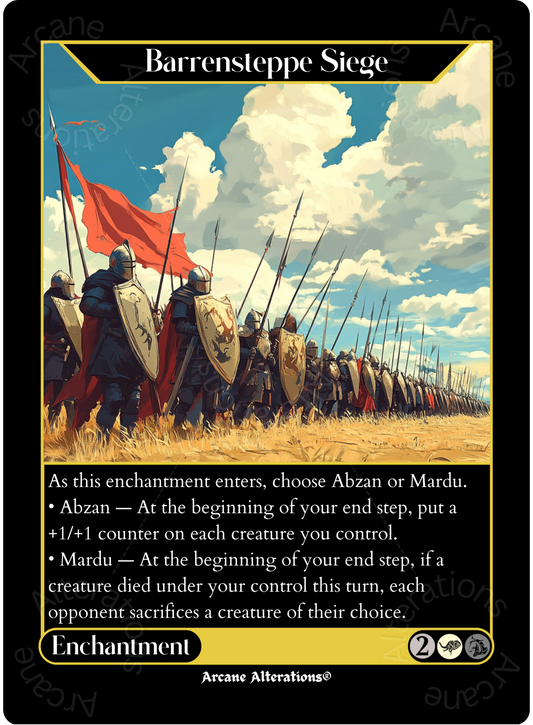 Barrensteppe Siege - High Quality Altered Art Custom Proxy Cards