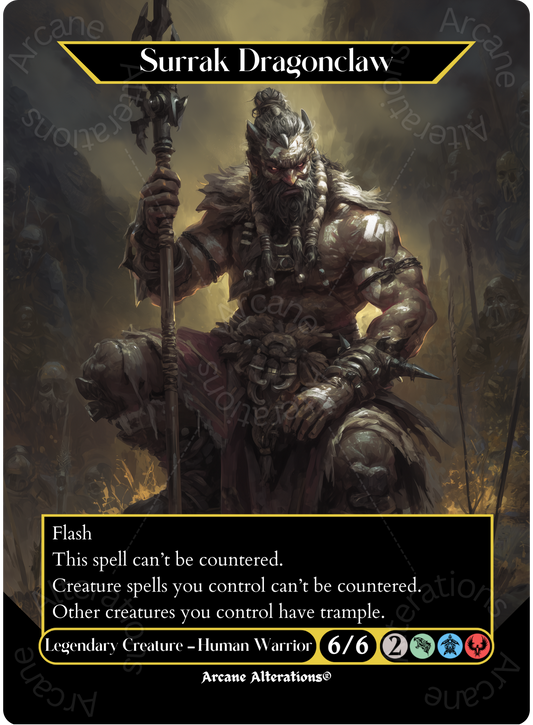 Surrak Dragonclaw - Full Art Altered Art Custom Proxy Cards