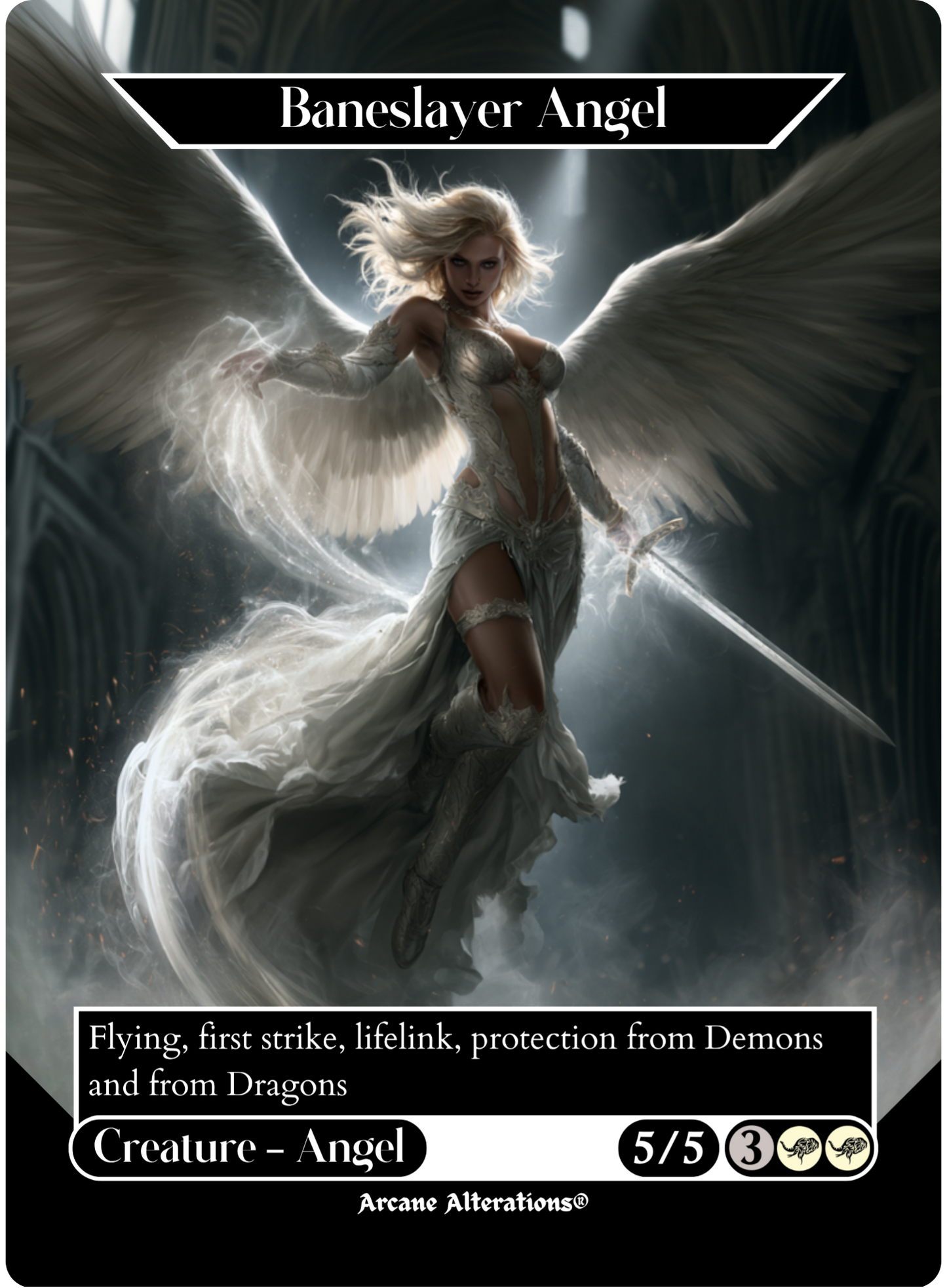 Baneslayer Angel - Full Art Altered Art Custom Proxy Cards