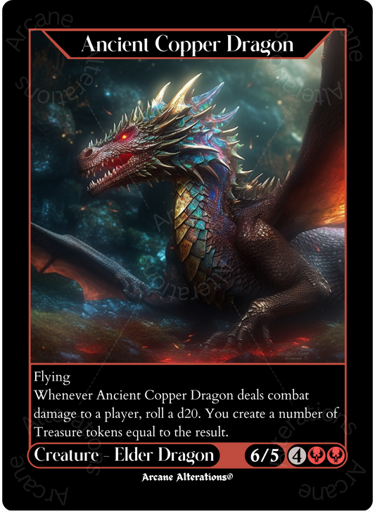 Ancient Copper Dragon - High Quality Altered Art Custom Proxy Cards