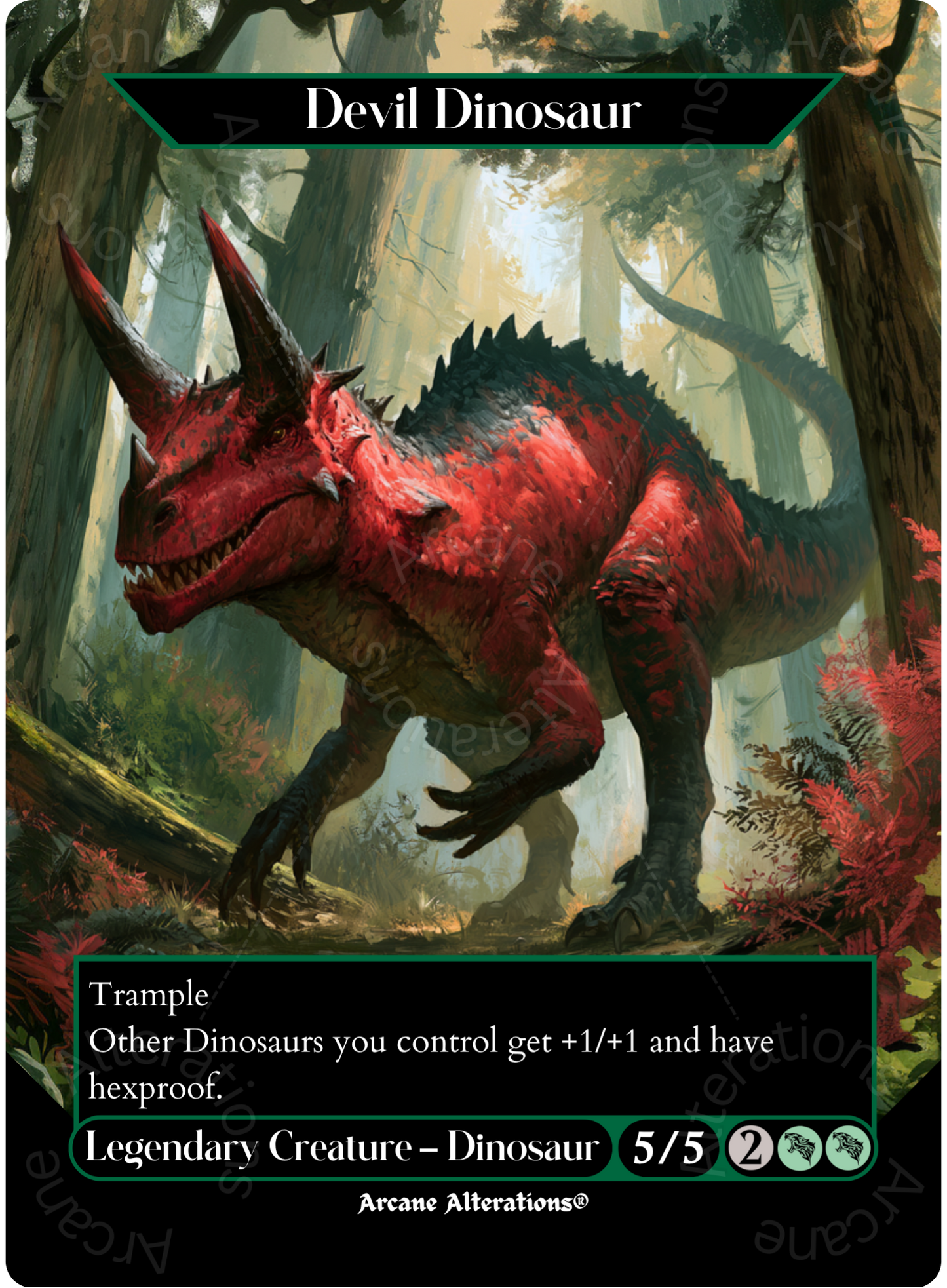 Devil Dinosaur - Full Art Altered Art Custom Proxy Cards