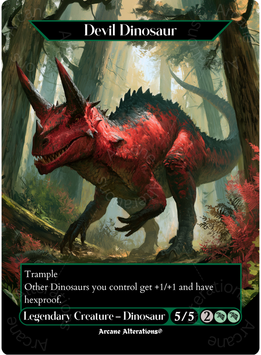 Devil Dinosaur - Full Art Altered Art Custom Proxy Cards