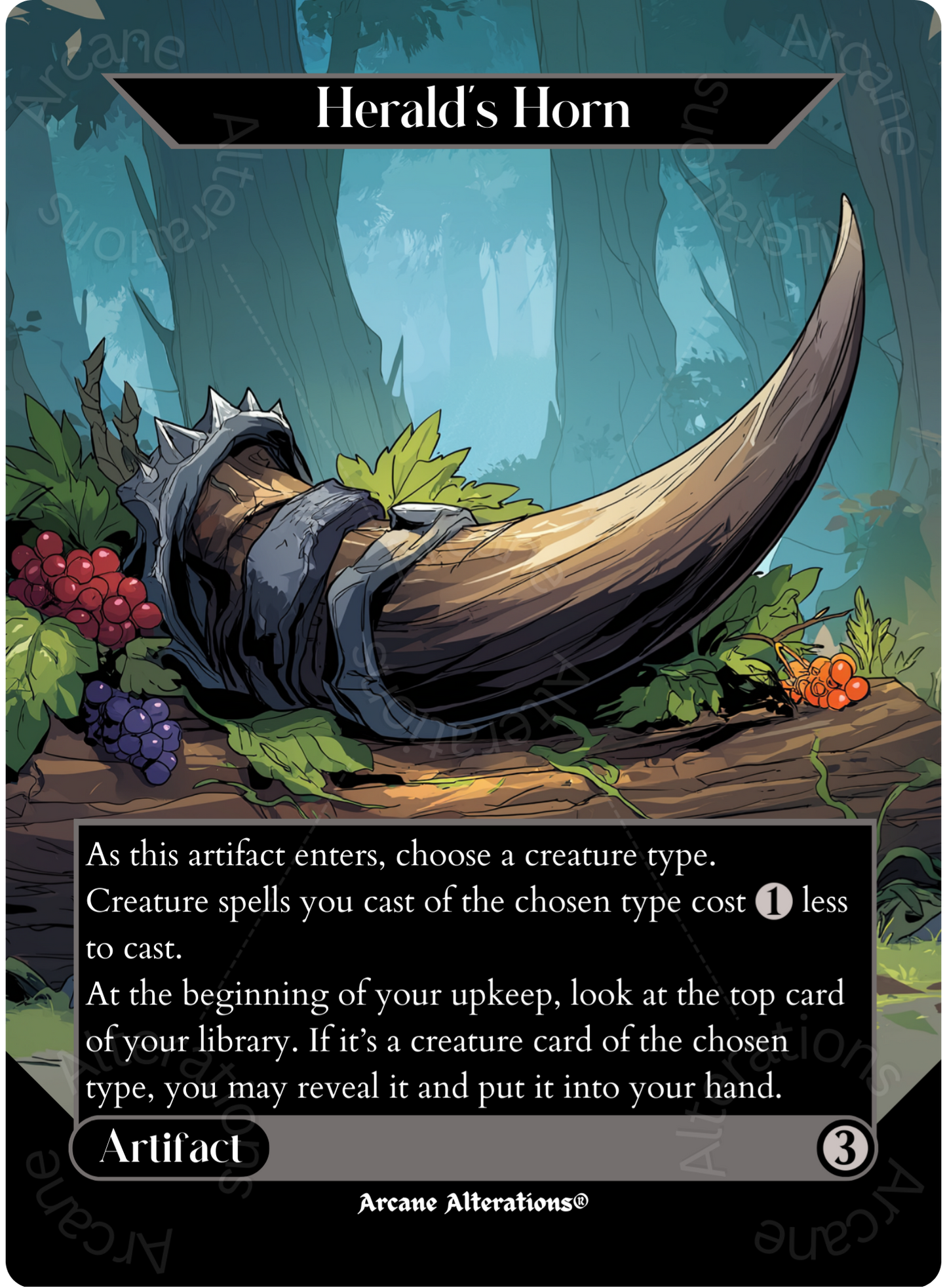 Herald's Horn - Full Art Altered Art Custom Proxy Cards