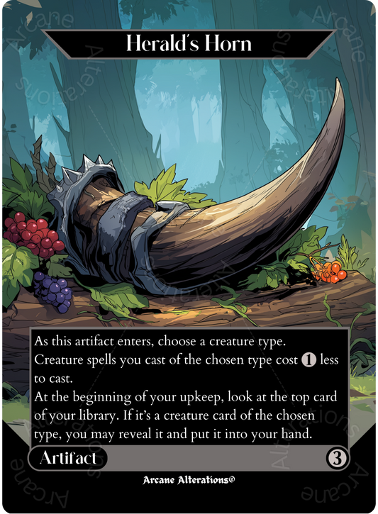 Herald's Horn - Full Art Altered Art Custom Proxy Cards