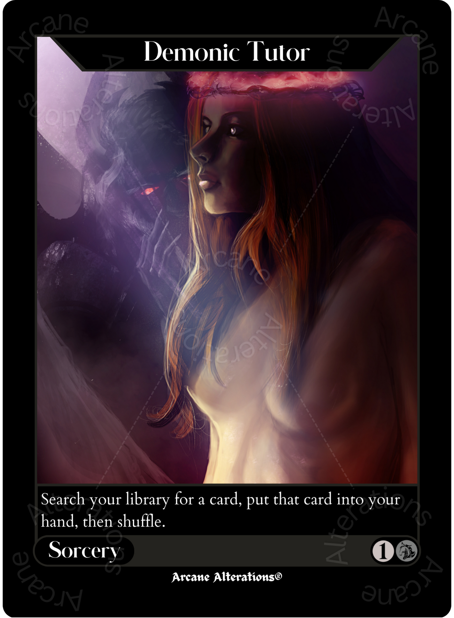 Demonic Tutor - High Quality Altered Art Custom Proxy Cards