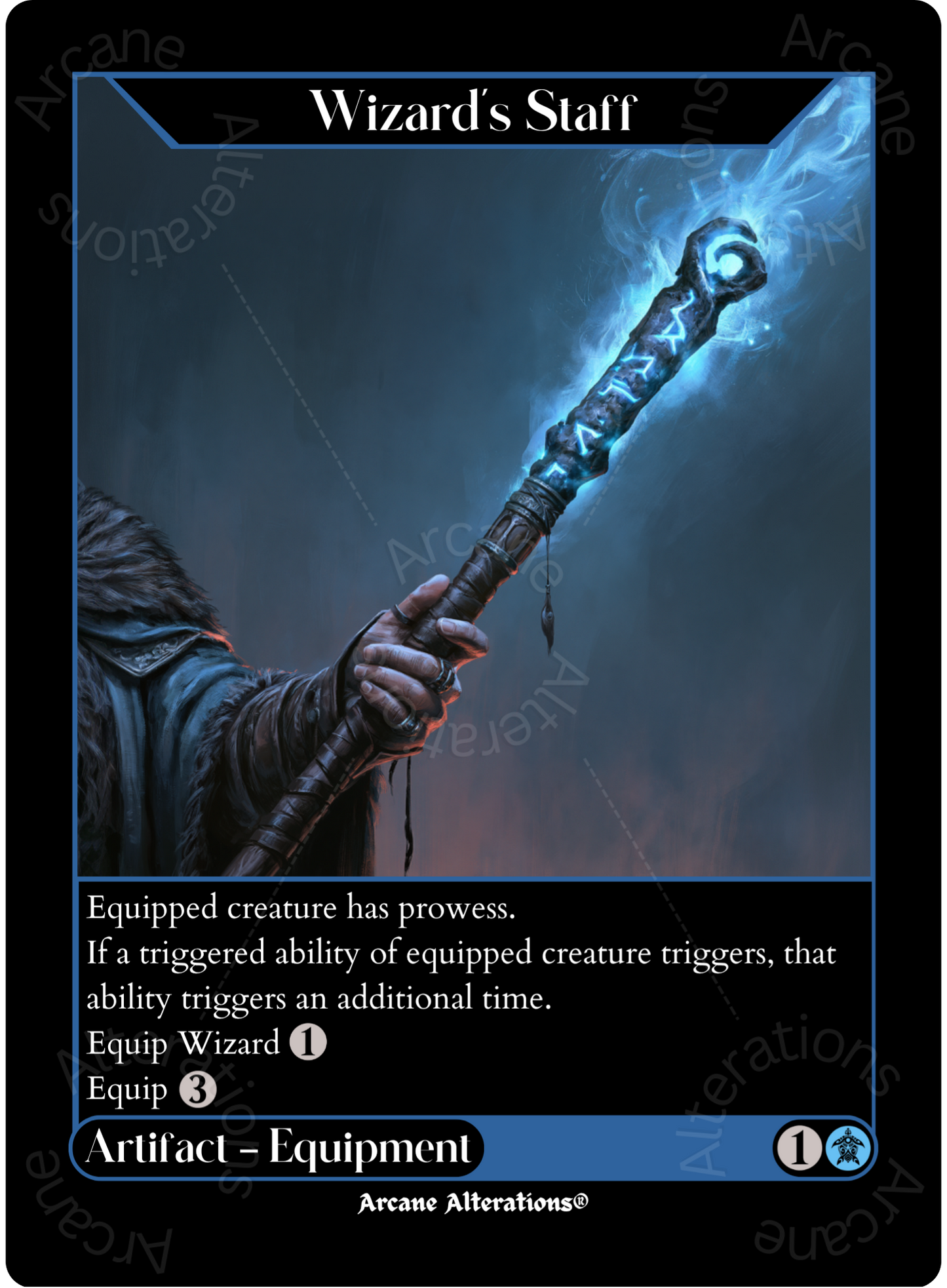 Wizard's Staff - High Quality Altered Art Custom Proxy Cards