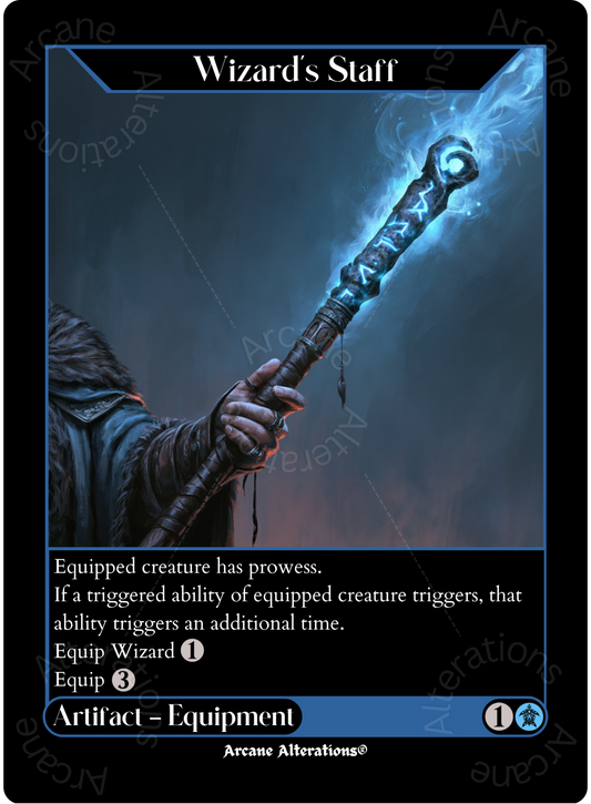 Wizard's Staff - High Quality Altered Art Custom Proxy Cards