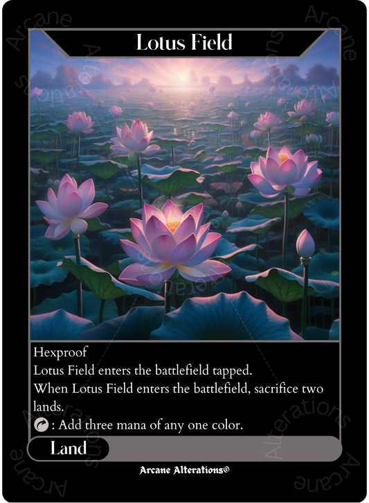 Lotus Field - High Quality Altered Art Custom Proxy Cards