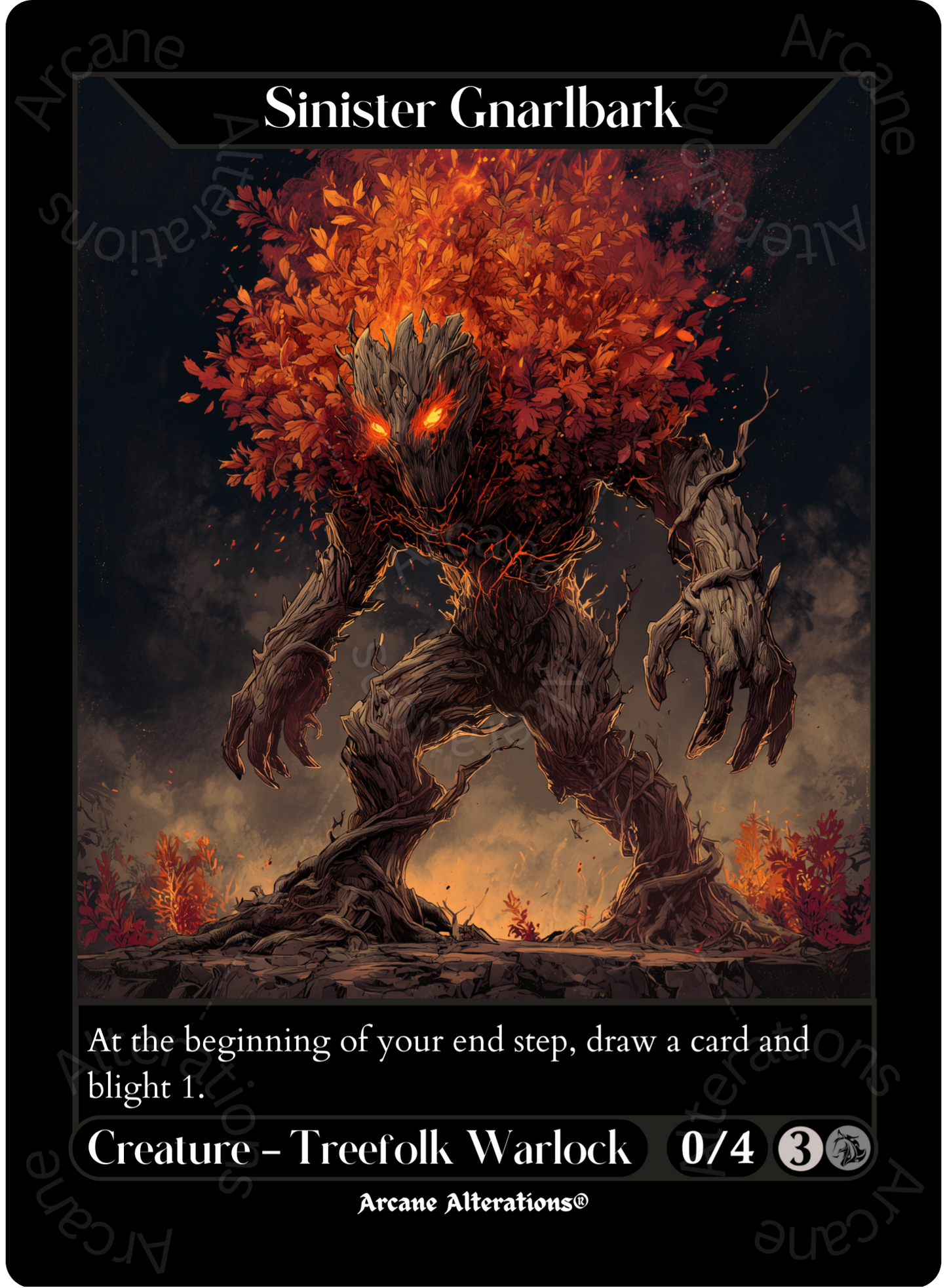 Sinister Gnarlbark - High Quality Altered Art Custom Proxy Cards