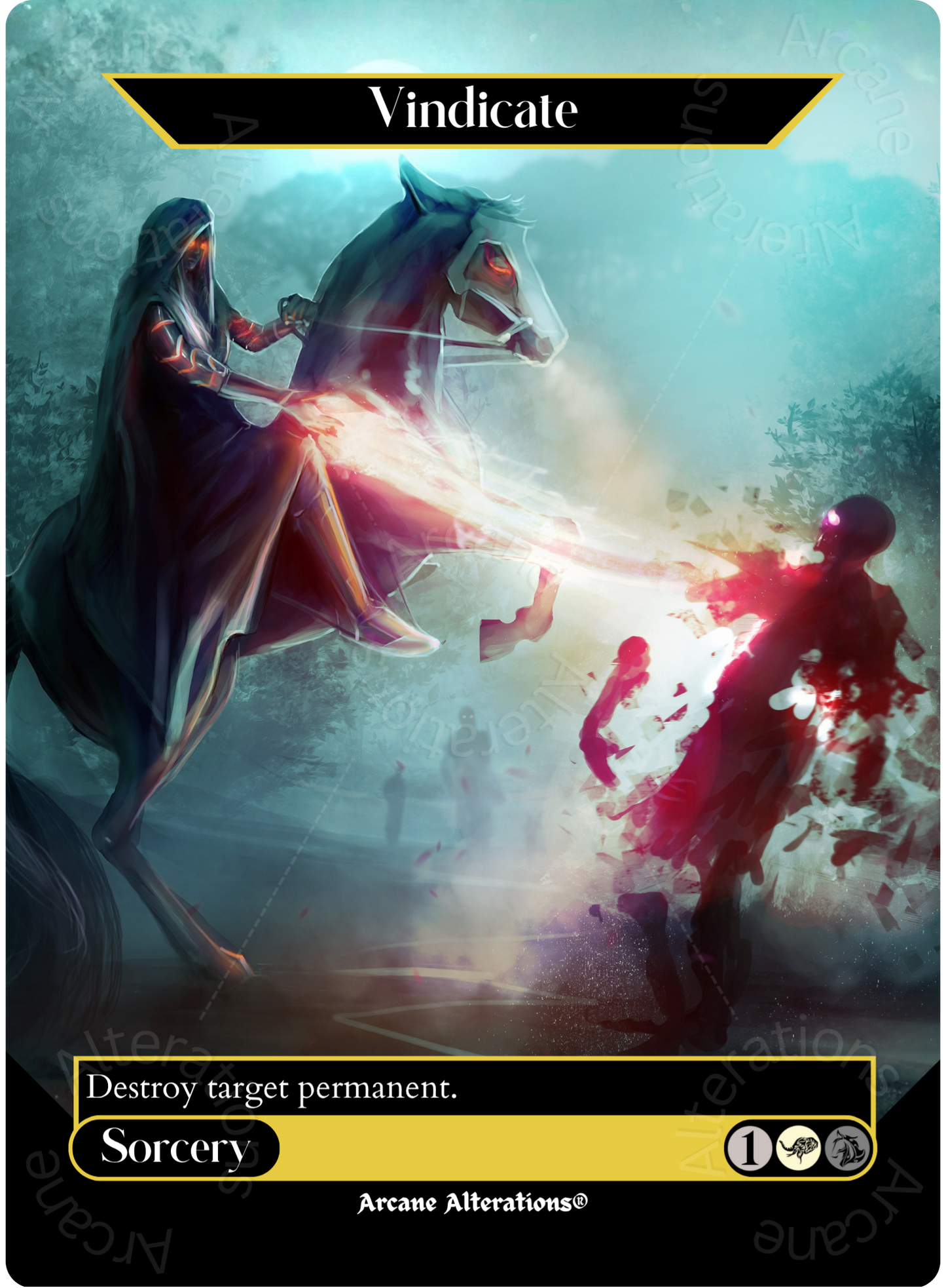 Vindicate - Full Art Altered Art Custom Proxy Cards