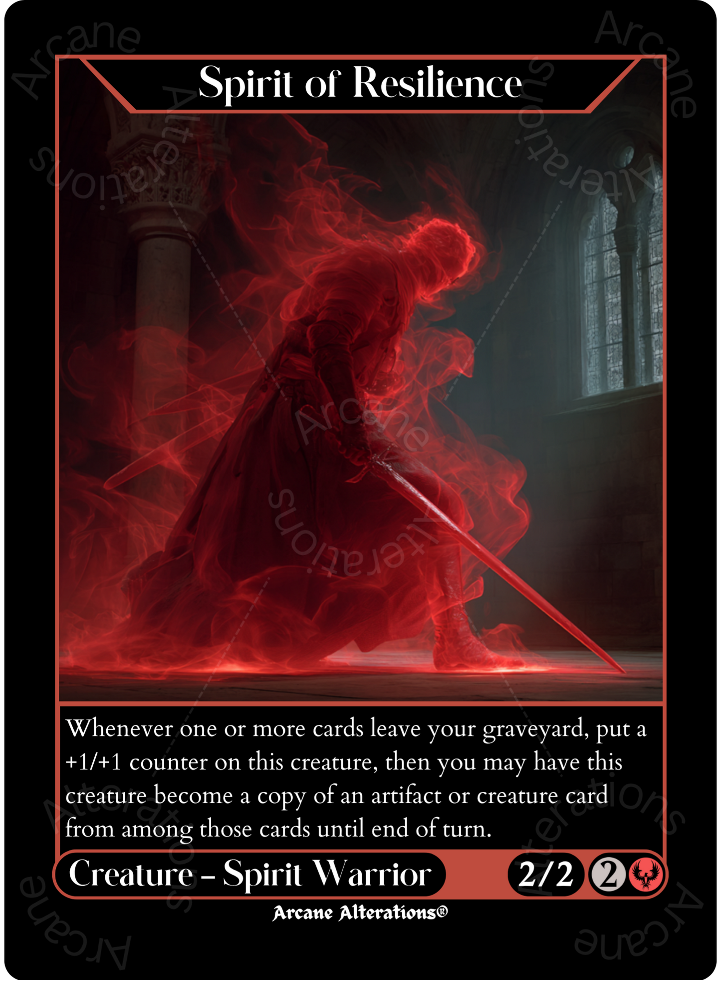Spirit of Resilience - High Quality Altered Art Custom Proxy Cards
