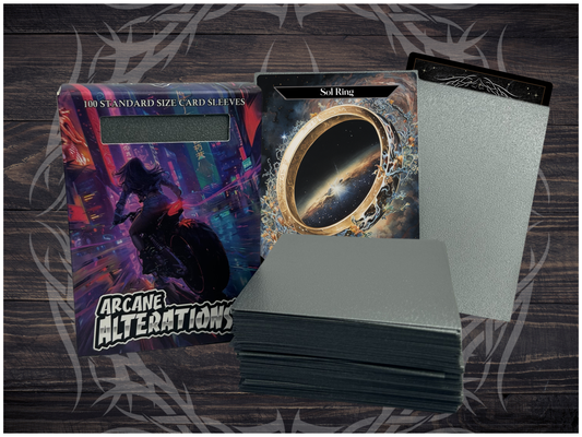 Silver Metallic Matte 100 Card Sleeves Standard Size