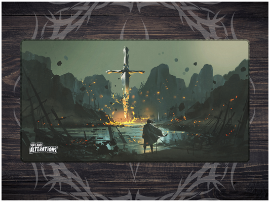 Shattered Sword Stitched Edge Playmat 24"x14" (2mm)