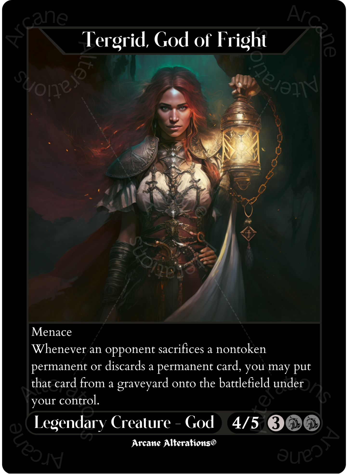 Tergrid, God of Fright - High Quality Altered Art Custom Proxy Cards