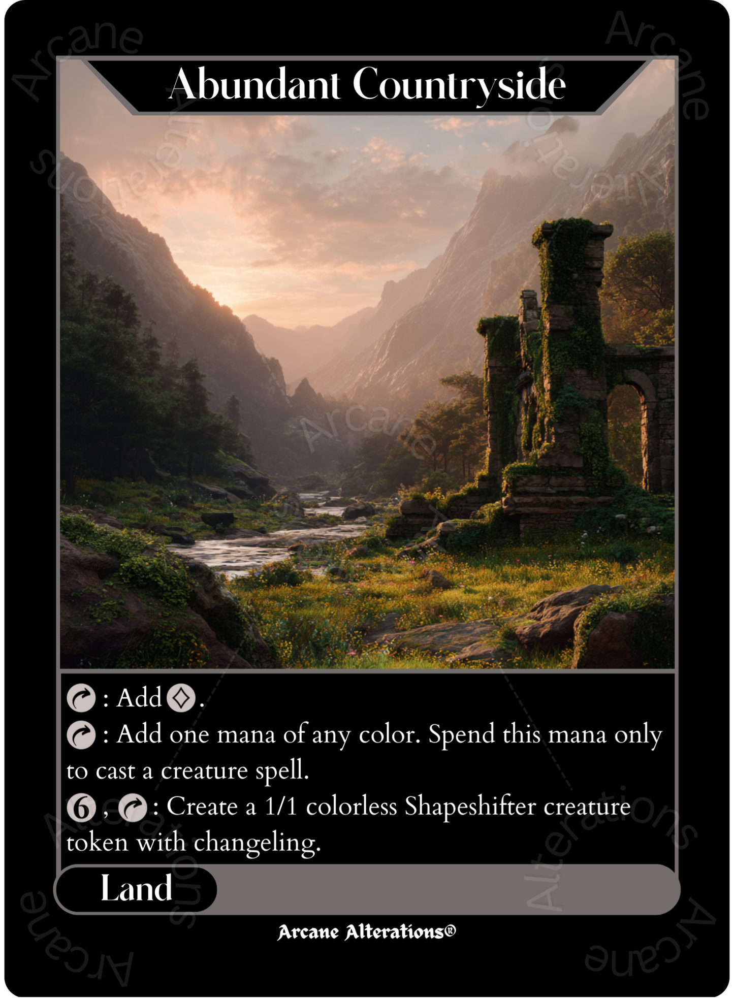 Abundant Countryside - High Quality Altered Art Custom Proxy Cards