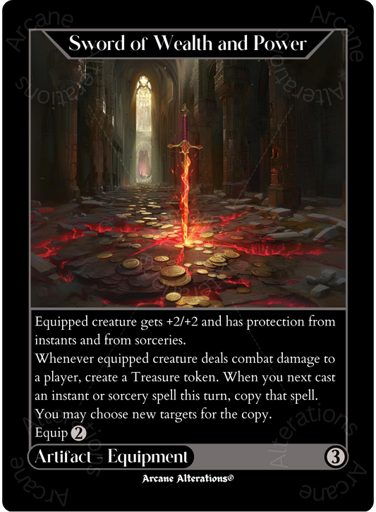 Sword of Wealth and Power - High Quality Altered Art Custom Proxy Cards