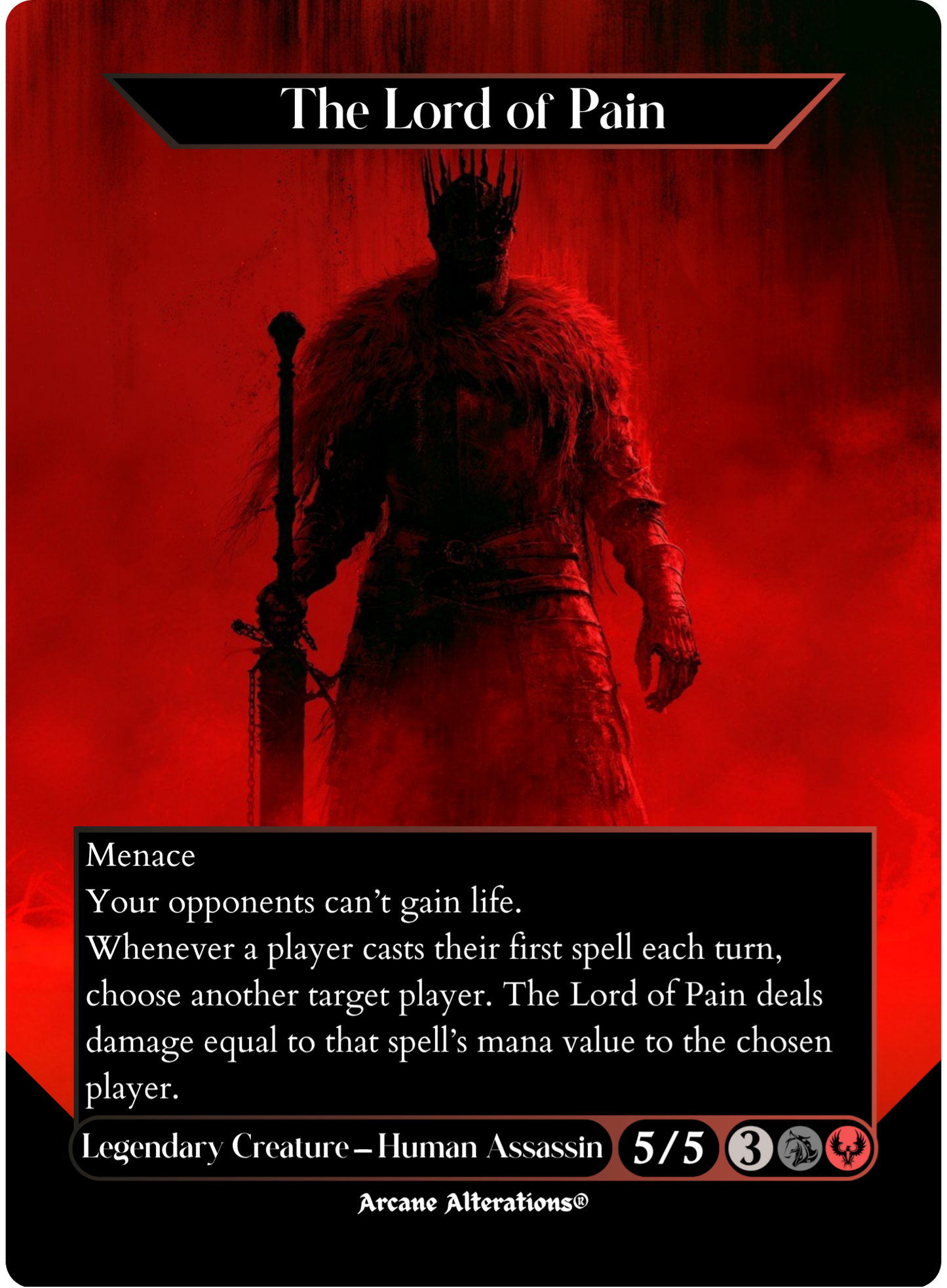 The Lord of Pain - Full Art Altered Art Custom Proxy Cards