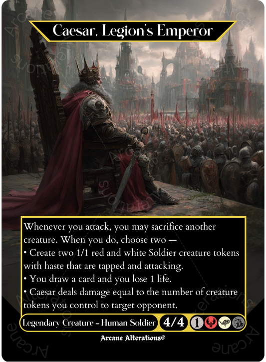 Caesar, Legion's Emperor - Full Art Altered Art Custom Proxy Cards