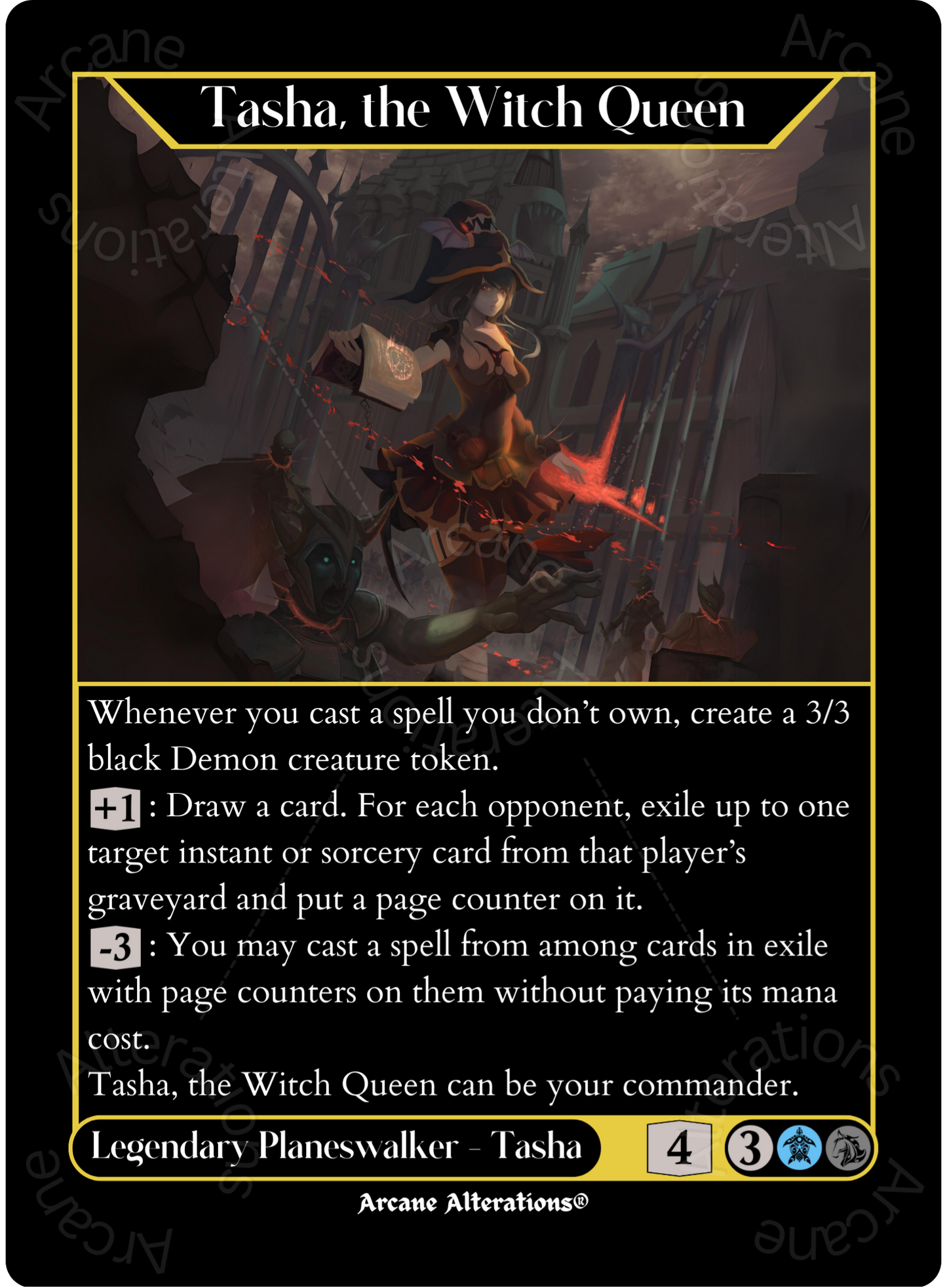 Tasha, the Witch Queen - High Quality Altered Art Custom Proxy Cards