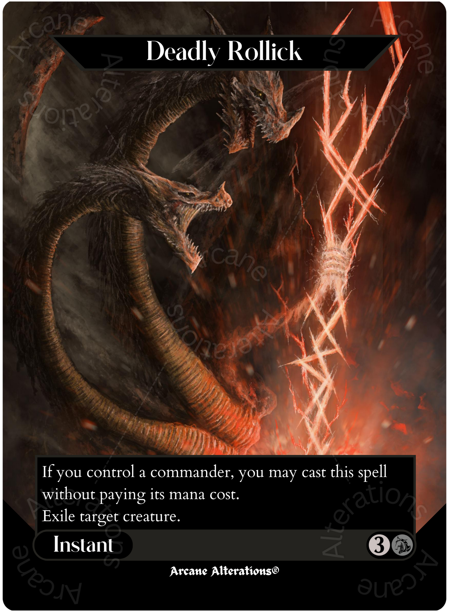 Deadly Rollick - Full Art Altered Art Custom Proxy Cards